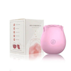 Rose Shape Vagina Sucking Vibrator: Intimate Nipple Sucker with Oral Licking and Clitoris Stimulation - Powerful Sex Toy for Women - Passion Pulse Adult