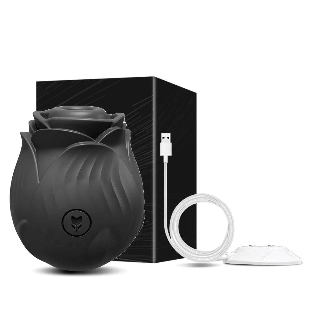 Rose Sucking Vibrator – Clit & Nipple Stimulator - Passion Pulse Adult