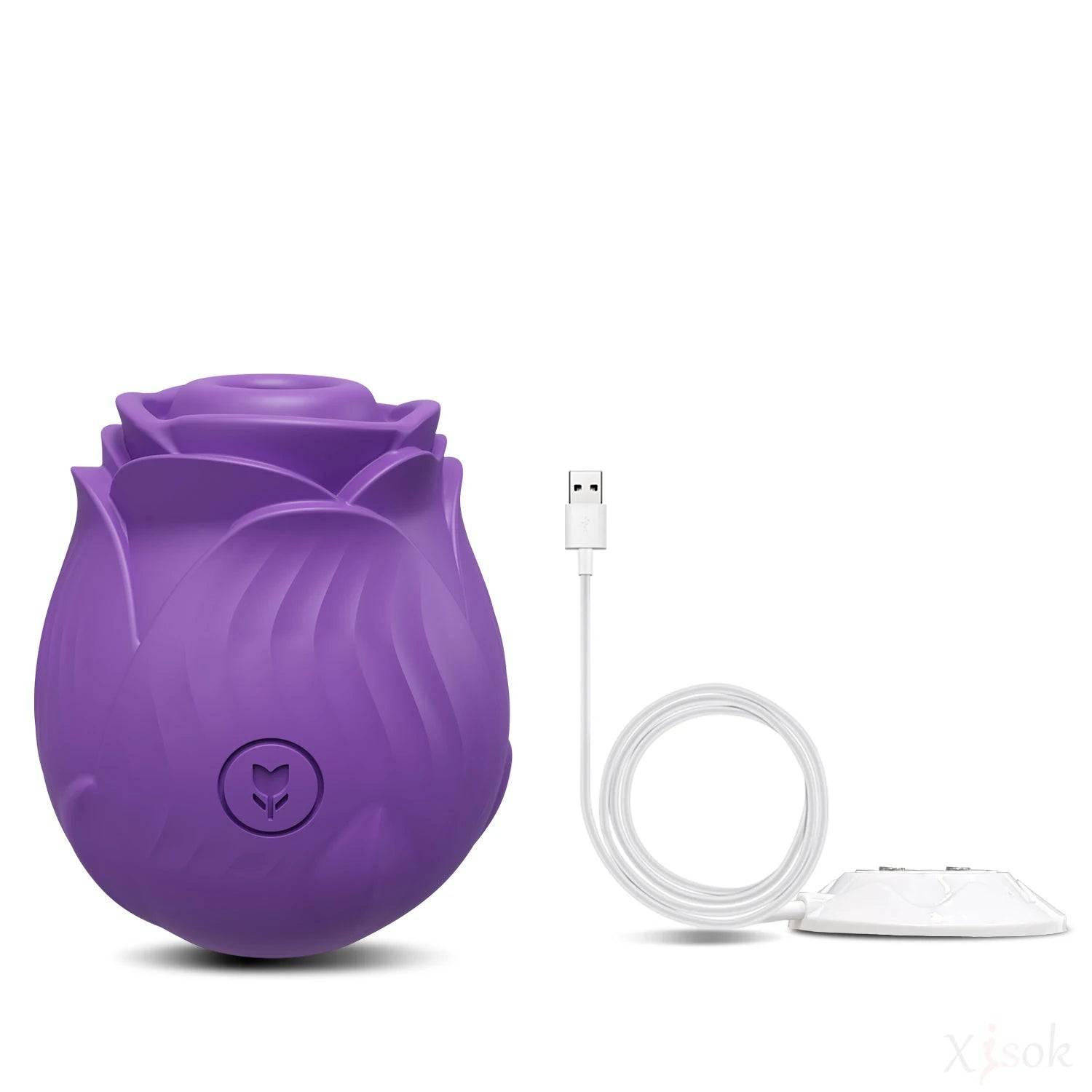 Rose Sucking Vibrator – Clit & Nipple Stimulator - Passion Pulse Adult