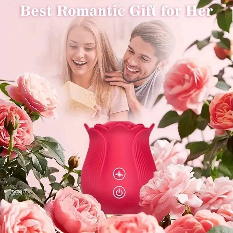 Rose Vibrator – G-Spot Vibrator with 12 Sucking Modes - Passion Pulse Adult