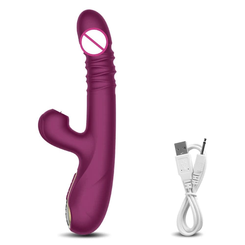 PASSION PULSE Rabbit Pushing Vibrator: Clit Sucker & G-Spot Stimulator - Passion Pulse Adult