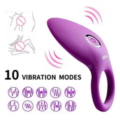 Vibrating Penis Ring – Lick Vagina Orgasm Lock & Clitoris Stimulator - Passion Pulse Adult