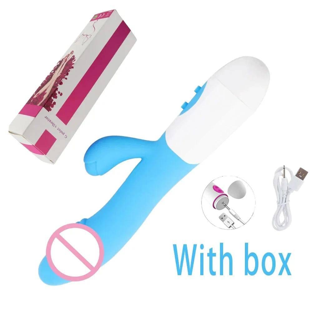Beginner-Friendly Rabbit Vibrator – Powerful G-Spot, Clitoral, & Nipple Stimulator - Passion Pulse Adult