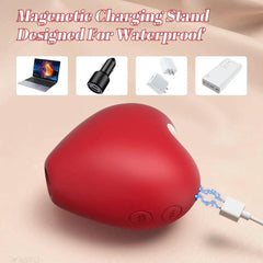 Heart-Shaped Sucking Vibrator – Clitoral & Nipple Stimulator for Women - Passion Pulse Adult