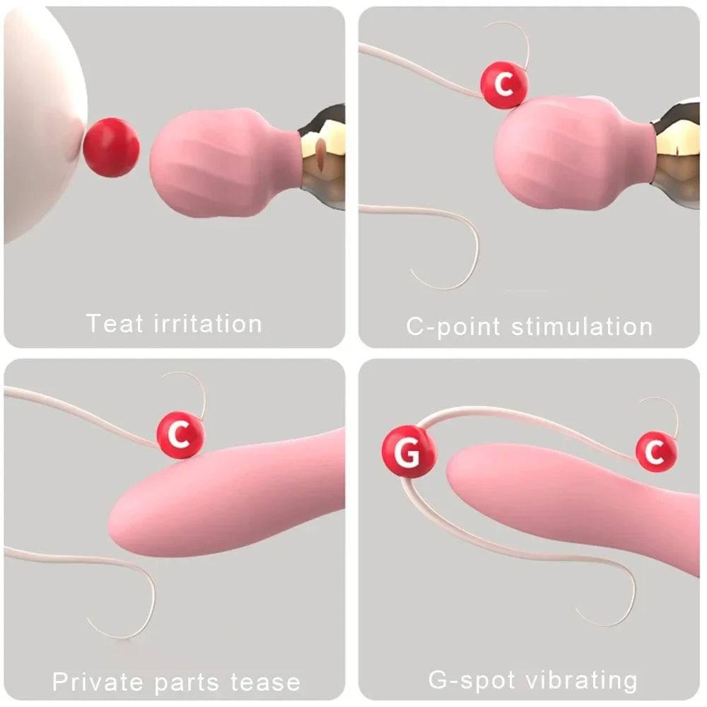 Powerful Wand Vibrator for Women – 10 Modes, Clit & G-Spot Stimulator - Passion Pulse Adult