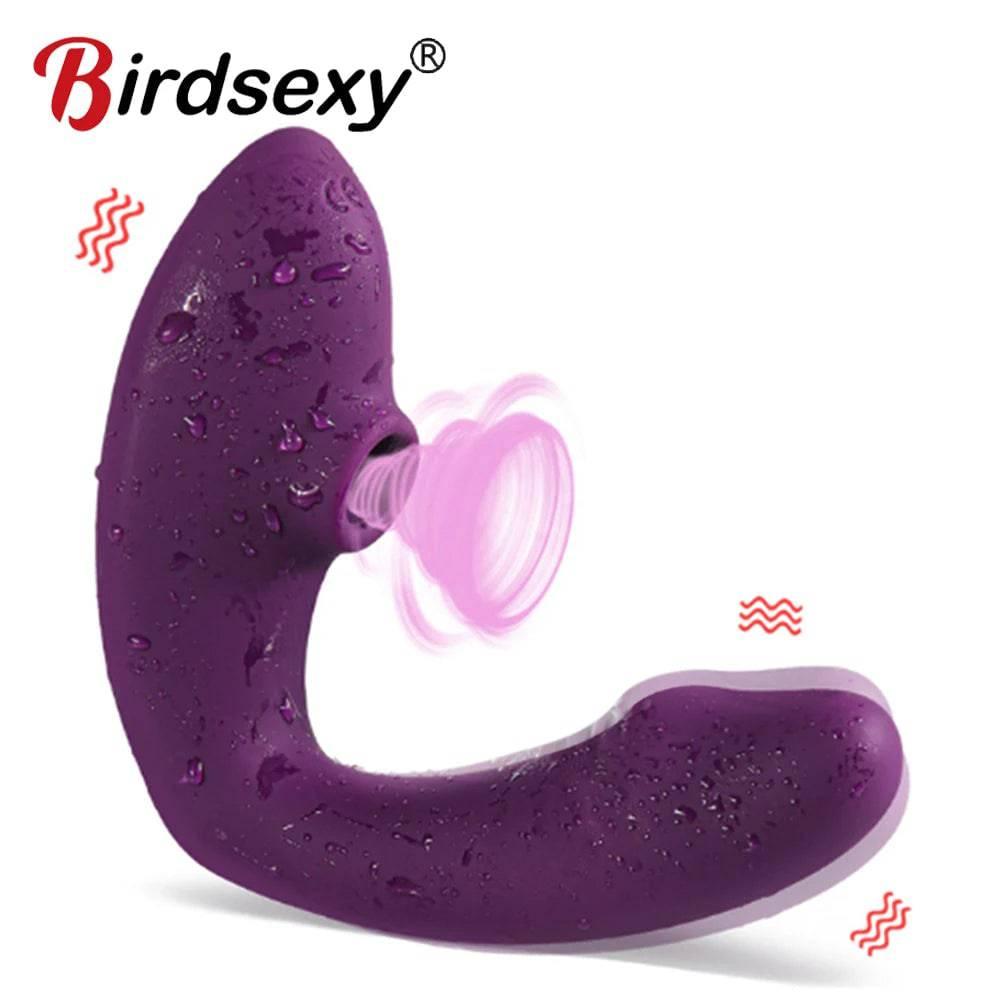 Sucking & Dual Dildo G-Spot Vibrator - Passion Pulse Adult
