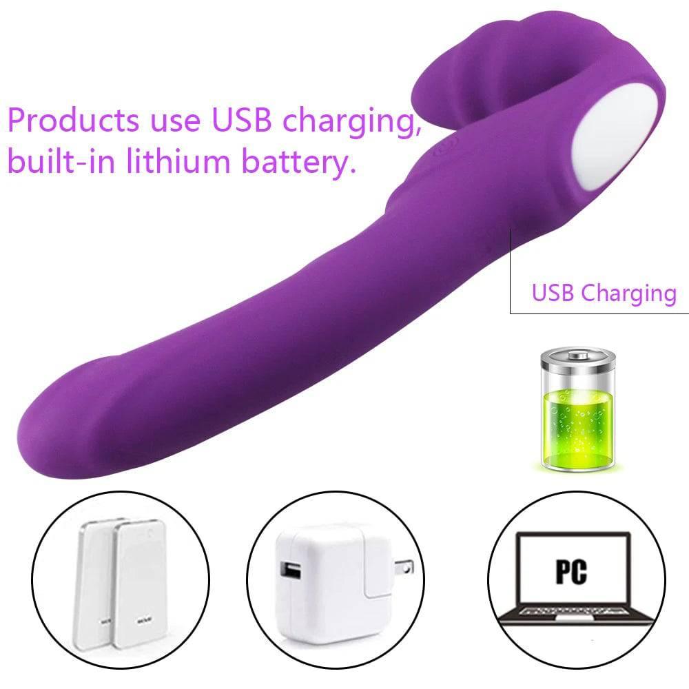 Dual Motor Strapless Strap-On Dildo Vibrator – G-Spot & Clitoral Stimulation for Couples - Passion Pulse Adult