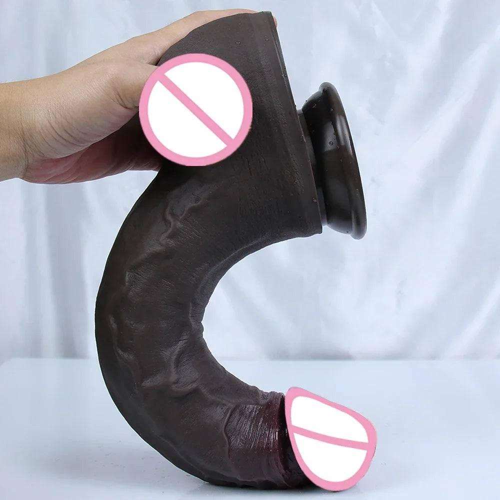 7cm Diam Huge Long Dick Realistic Dildo Soft Penis Suction Cup Anal Sex Toys For Woman Vagina Massager G Spot Masturbation Cock - Passion Pulse Adult