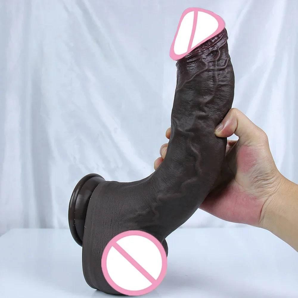 7cm Diam Huge Long Dick Realistic Dildo Soft Penis Suction Cup Anal Sex Toys For Woman Vagina Massager G Spot Masturbation Cock - Passion Pulse Adult