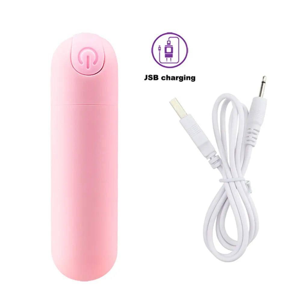 10-Speed Rechargeable Mini Bullet Vibrator – Clitoral, Anal & Vaginal Stimulator - Passion Pulse Adult