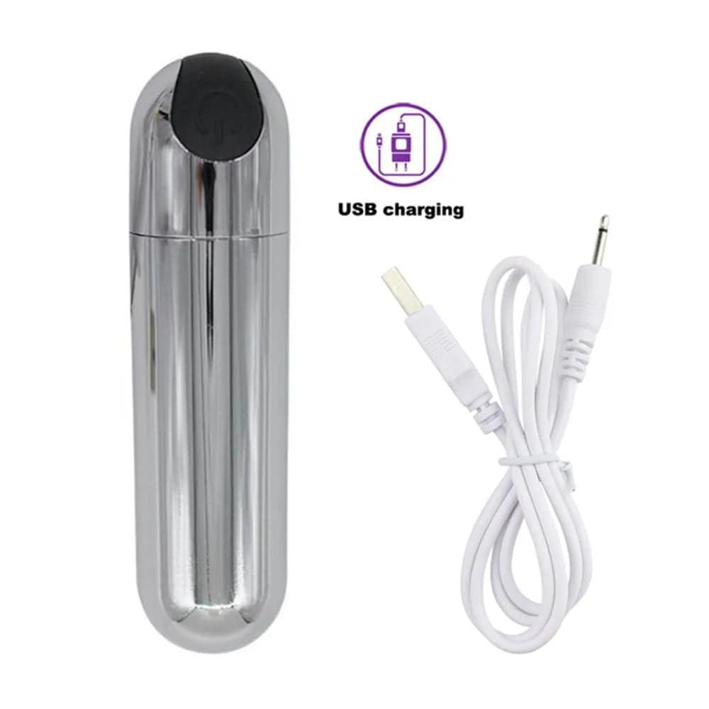 10-Speed Rechargeable Mini Bullet Vibrator – Clitoral, Anal & Vaginal Stimulator - Passion Pulse Adult