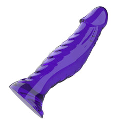 Realistic Ribbed Monster Dildo – TPR Suction Cup Dildo for Anal and Vaginal Play - Passion Pulse Adult