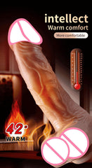 Realistic Penis Automatic Retractable Heated Swing Vibrator with Remote Control Sex Toy for Woman Masturbator Dildo Adult shop - Passion Pulse Adult