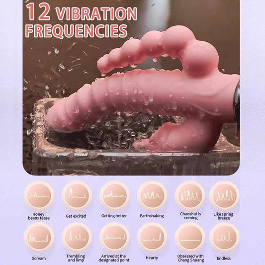 LicklIp 3-in-1 Rabbit Vibrator – Dildo with Tongue-Licking & Dual Rod Stimulation - Passion Pulse Adult