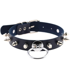 Harajuku Punk Rock Rivet Goth Choker | PU Leather Collar with Heart, Cross & Spikes | Hip Hop Bondage Jewelry for Women - Passion Pulse Adult