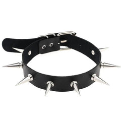 Harajuku Punk Rock Rivet Goth Choker | PU Leather Collar with Heart, Cross & Spikes | Hip Hop Bondage Jewelry for Women - Passion Pulse Adult