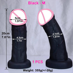Huge Soft Realistic Dildo with Suction Cup - Double-Layer Design - Passion Pulse Adult