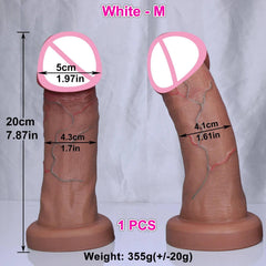 Huge Soft Realistic Dildo with Suction Cup - Double-Layer Design - Passion Pulse Adult