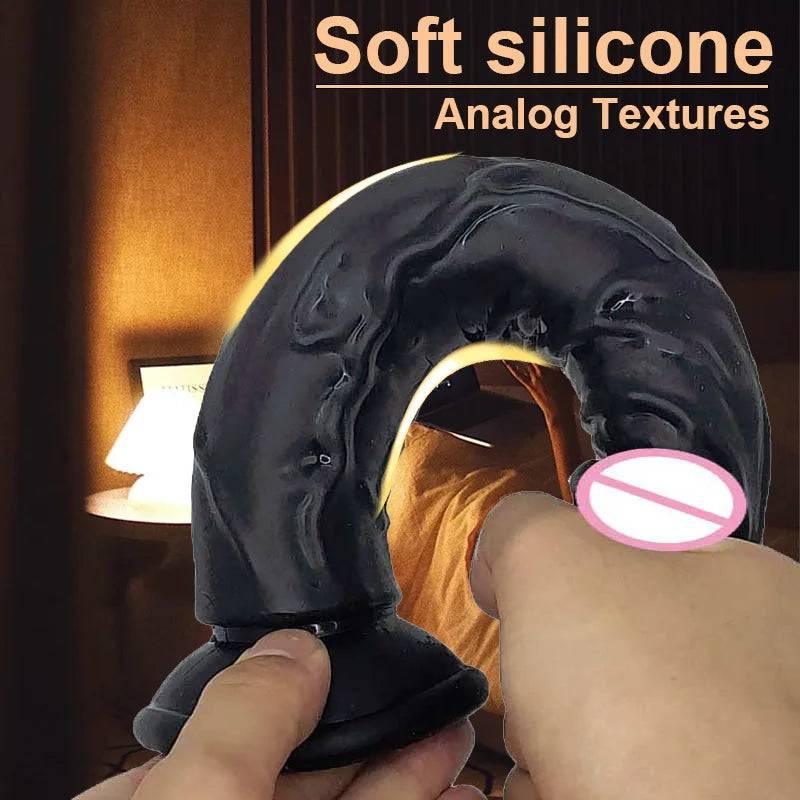 Transparent Jelly Dildo – Large Suction Cup Dildo in 5 Colors for Anal & Vaginal Play - Passion Pulse Adult