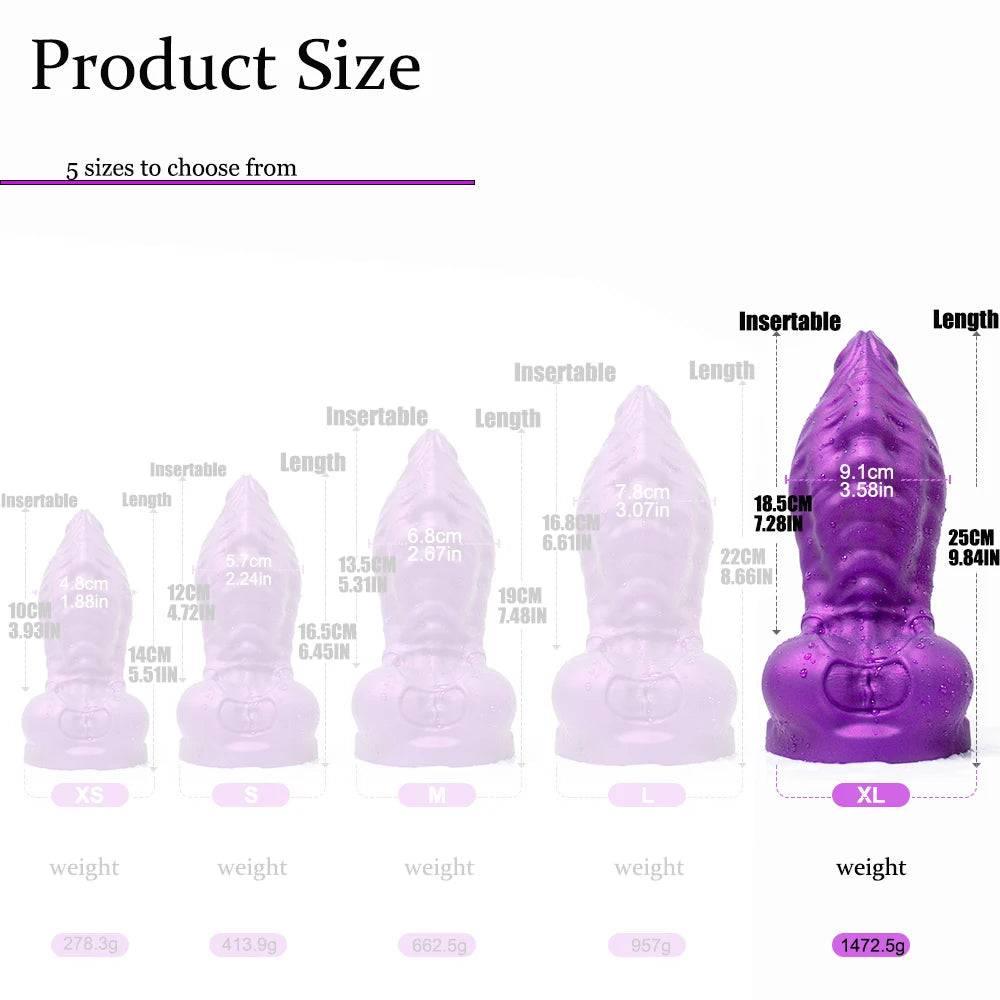 Oieffur Large Ejaculation Dildo With Enema Ball Squirt Liquid Purple Squirting Penis With Suction Cup Sex Toys For Men And Women - Passion Pulse Adult