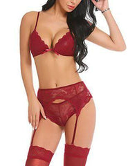 Seductive Lace Garter Set - Passion Pulse Adult