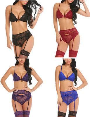 Seductive Lace Garter Set - Passion Pulse Adult