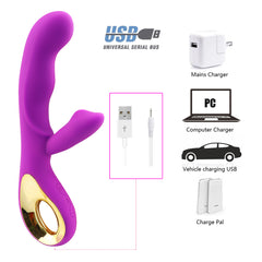 G-Spot Rabbit Vibrator with Clitoral Stimulator – Waterproof Rechargeable