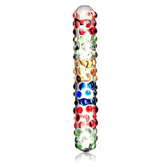 Dual-Ended Spiral Crystal Glass Dildo - G-Spot & Clitoral Massager