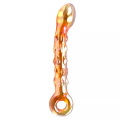 Dual-Ended Spiral Crystal Glass Dildo - G-Spot & Clitoral Massager