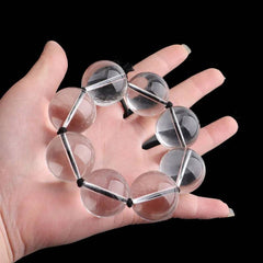 CrystalGlass Anal Beads - 5 Sizes Glass Butt Plug for Men, Women, and Couples with Smooth Vaginal and Anal Balls for BDSM, Massage, and Erotic Play