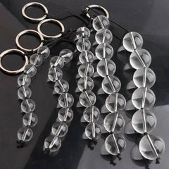 CrystalGlass Anal Beads - 5 Sizes Glass Butt Plug for Men, Women, and Couples with Smooth Vaginal and Anal Balls for BDSM, Massage, and Erotic Play