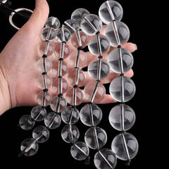 CrystalGlass Anal Beads - 5 Sizes Glass Butt Plug for Men, Women, and Couples with Smooth Vaginal and Anal Balls for BDSM, Massage, and Erotic Play