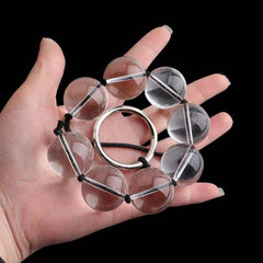 CrystalGlass Anal Beads - 5 Sizes Glass Butt Plug for Men, Women, and Couples with Smooth Vaginal and Anal Balls for BDSM, Massage, and Erotic Play