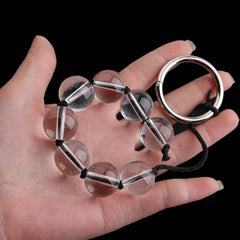 CrystalGlass Anal Beads - 5 Sizes Glass Butt Plug for Men, Women, and Couples with Smooth Vaginal and Anal Balls for BDSM, Massage, and Erotic Play