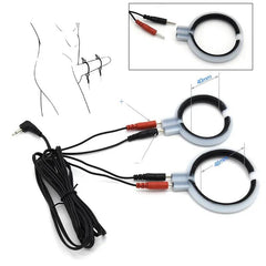 Electric Shock Penis Plug and Cock Ring Stimulator | Estim Electrostimulation Anal Plug BDSM Electrosex Toy for Couples 18+