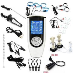 Electric Shock Penis Plug and Cock Ring Stimulator | Estim Electrostimulation Anal Plug BDSM Electrosex Toy for Couples 18+