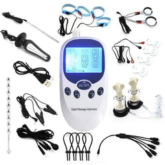 Electric Shock Penis Plug and Cock Ring Stimulator | Estim Electrostimulation Anal Plug BDSM Electrosex Toy for Couples 18+