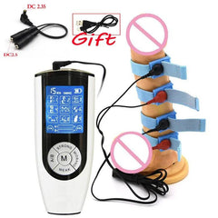 Electric Shock Penis Plug and Cock Ring Stimulator | Estim Electrostimulation Anal Plug BDSM Electrosex Toy for Couples 18+