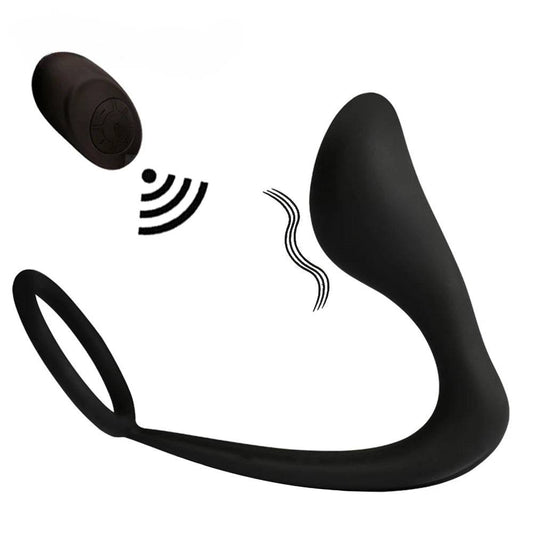 Male Prostate Massager Vibrator Butt Plug: Anal Masturbator, Silicone Penis Ring for Delayed Ejaculation - Sex Toy for Men, Gay Couple