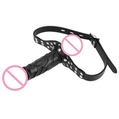 EXVOID Slave Restraint Realistic Penis Gag Mouth Plug BDSM Bondage Head Strapon Open Mouth Gag Adult Game