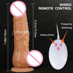 Thrusting Rotation Remote Control Dildo Vibrator: Realistic Penis with Suction Cup, Masturbator for Couples