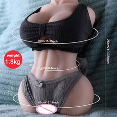 Half-Body Sex Dolls: 3D Silicone Women's Artificial Vaginas, Male Masturbator Pocket Pussy, Anal Ass, Sexy Nipples