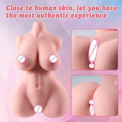 Half-Body Sex Dolls: 3D Silicone Women's Artificial Vaginas, Male Masturbator Pocket Pussy, Anal Ass, Sexy Nipples