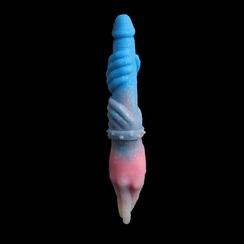 FAAK 15.7" Long Double Dildo - Colorful Knot Design for Intense Play