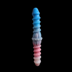 FAAK 15.7" Long Double Dildo - Colorful Knot Design for Intense Play