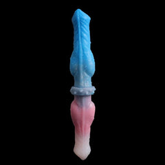 FAAK 15.7" Long Double Dildo - Colorful Knot Design for Intense Play