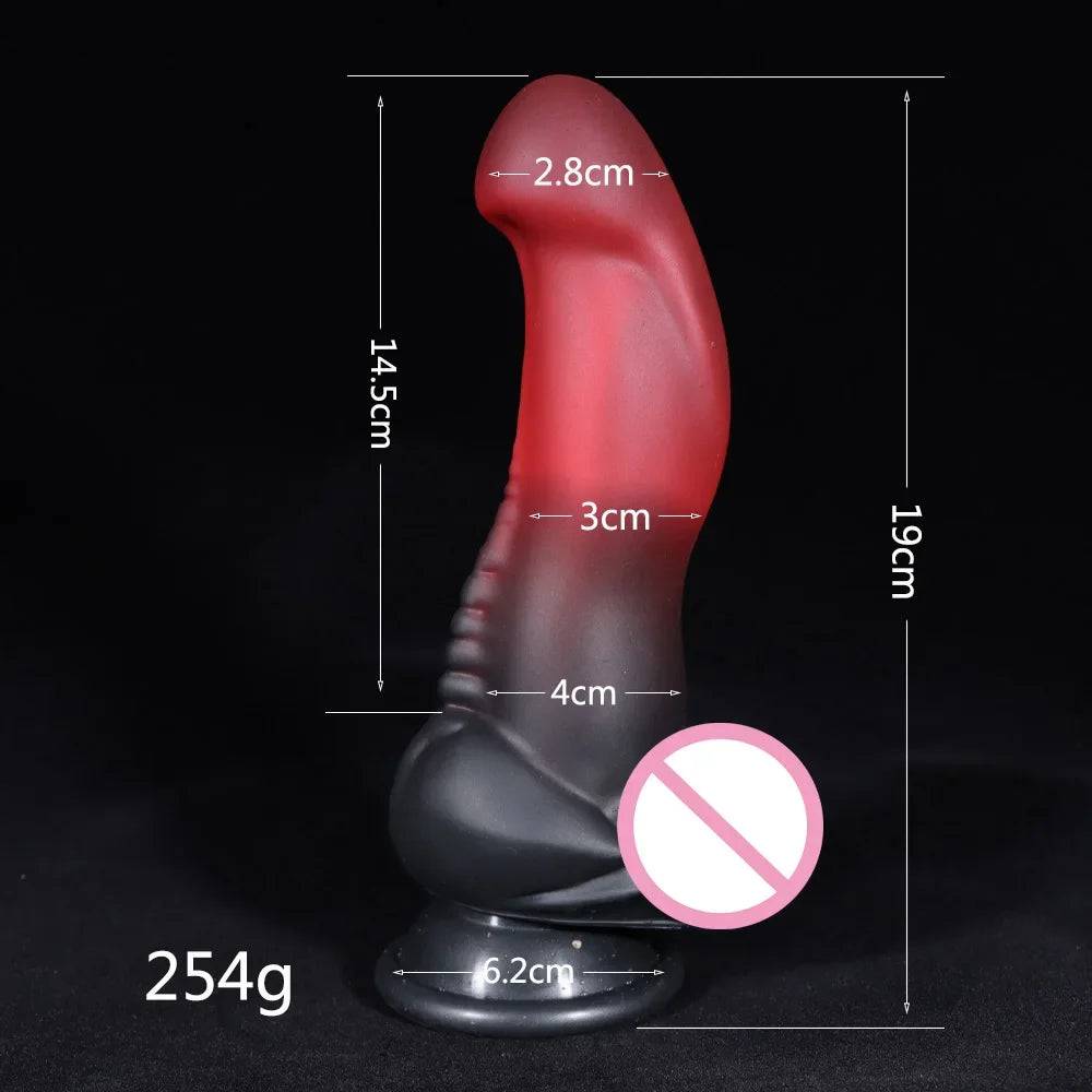 Liquid Silicone Dildo - G-Spot & Anal Plug Massager with Vibrant Colors