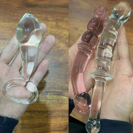 Manyjoy Crystal Glass Dildo – Long G-Spot Massager & Anal Plug