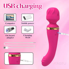 2 Motors AV Vibrator for Women G Spot Clit Clitoris Stimulator USB Rechargeable Vagina Massager Female Sex Toys Adults Goods