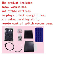 Premium Latex Vacuum Bed for Fetish Bondage Play - Inflatable Mattress Sleep Sack Body Bag for Couples and Advanced BDSM Enthusiasts